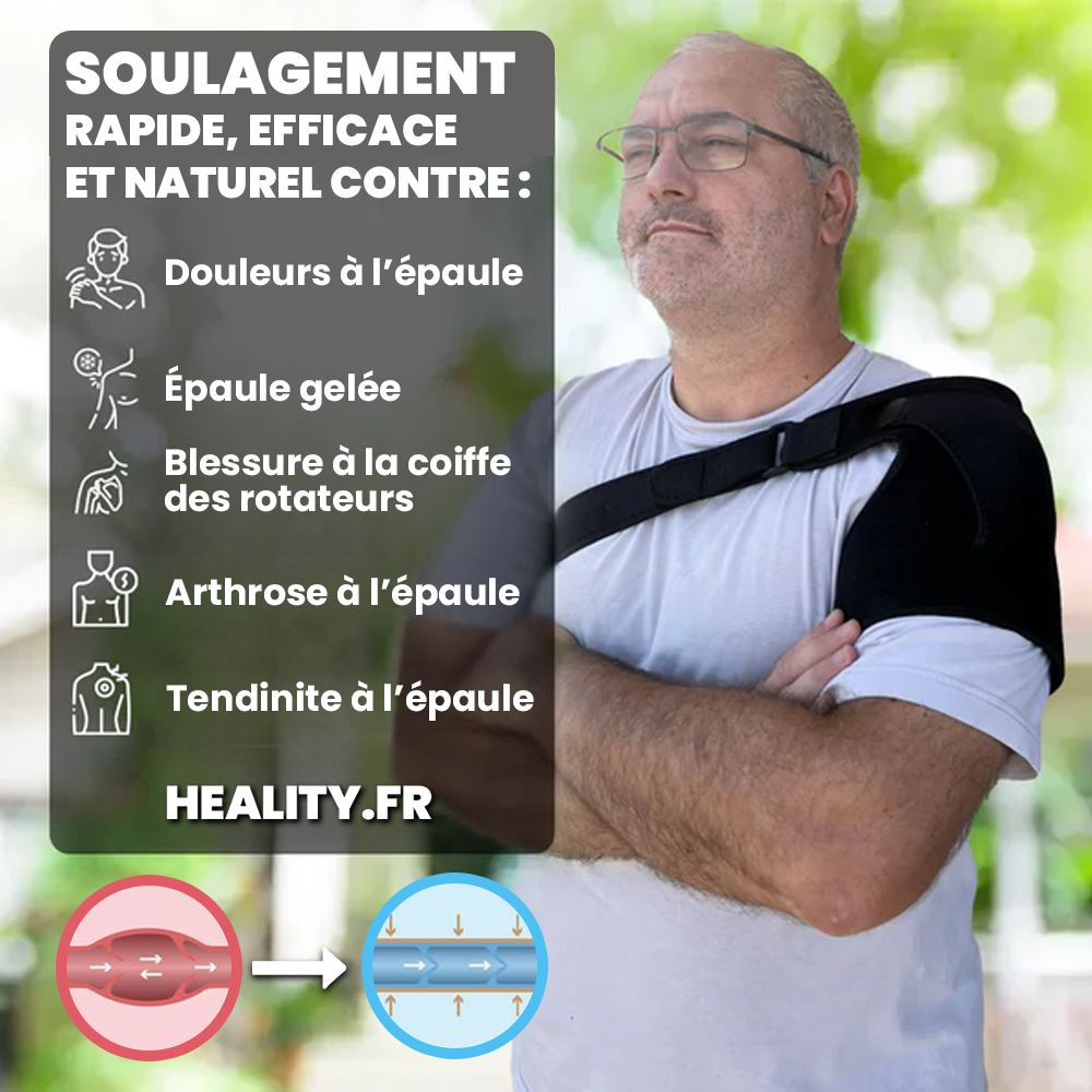 Épaulière Compression pour Tendinite et Coiffe des Rotateurs