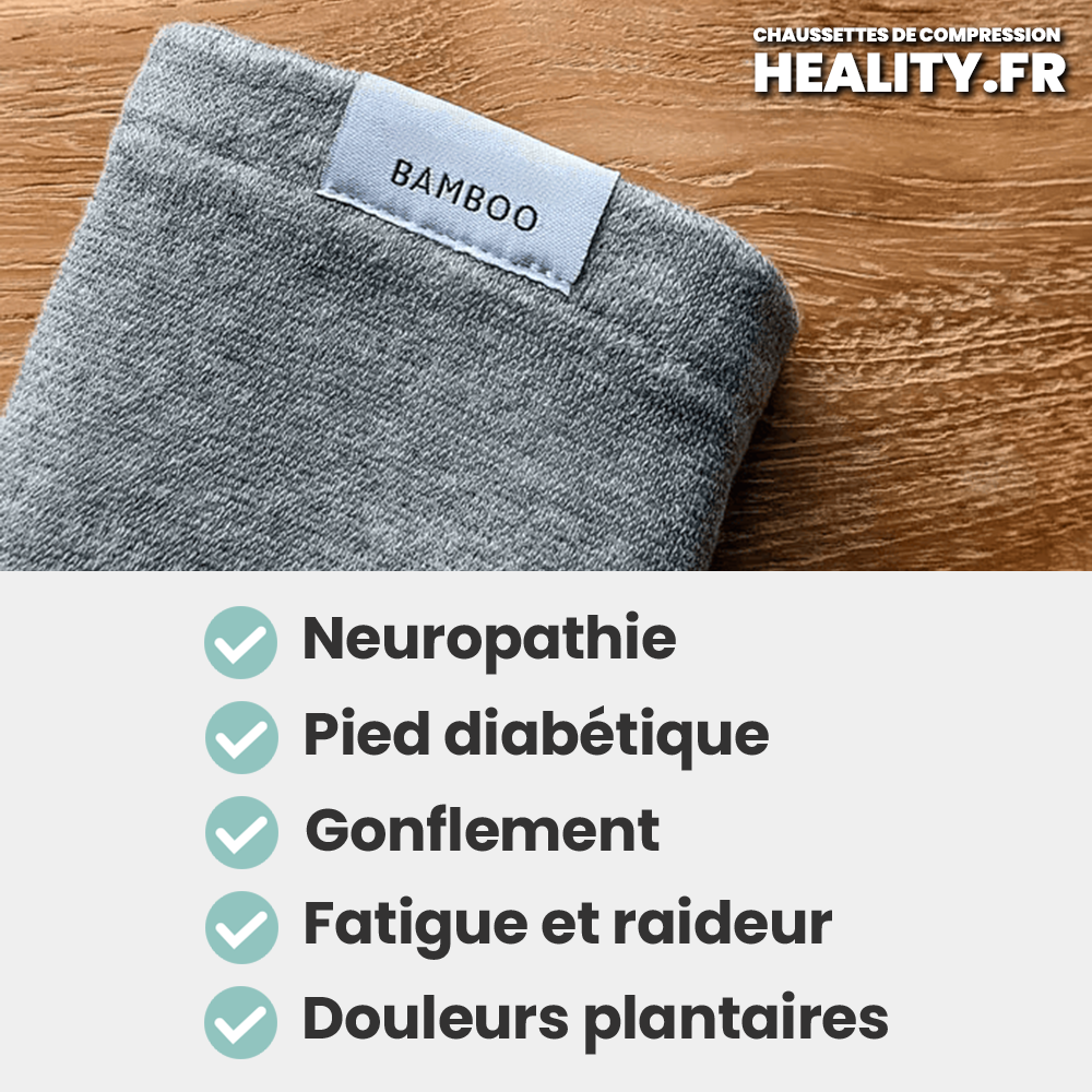 Chaussettes de Compression pour Pied Diabétique et Neuropathie