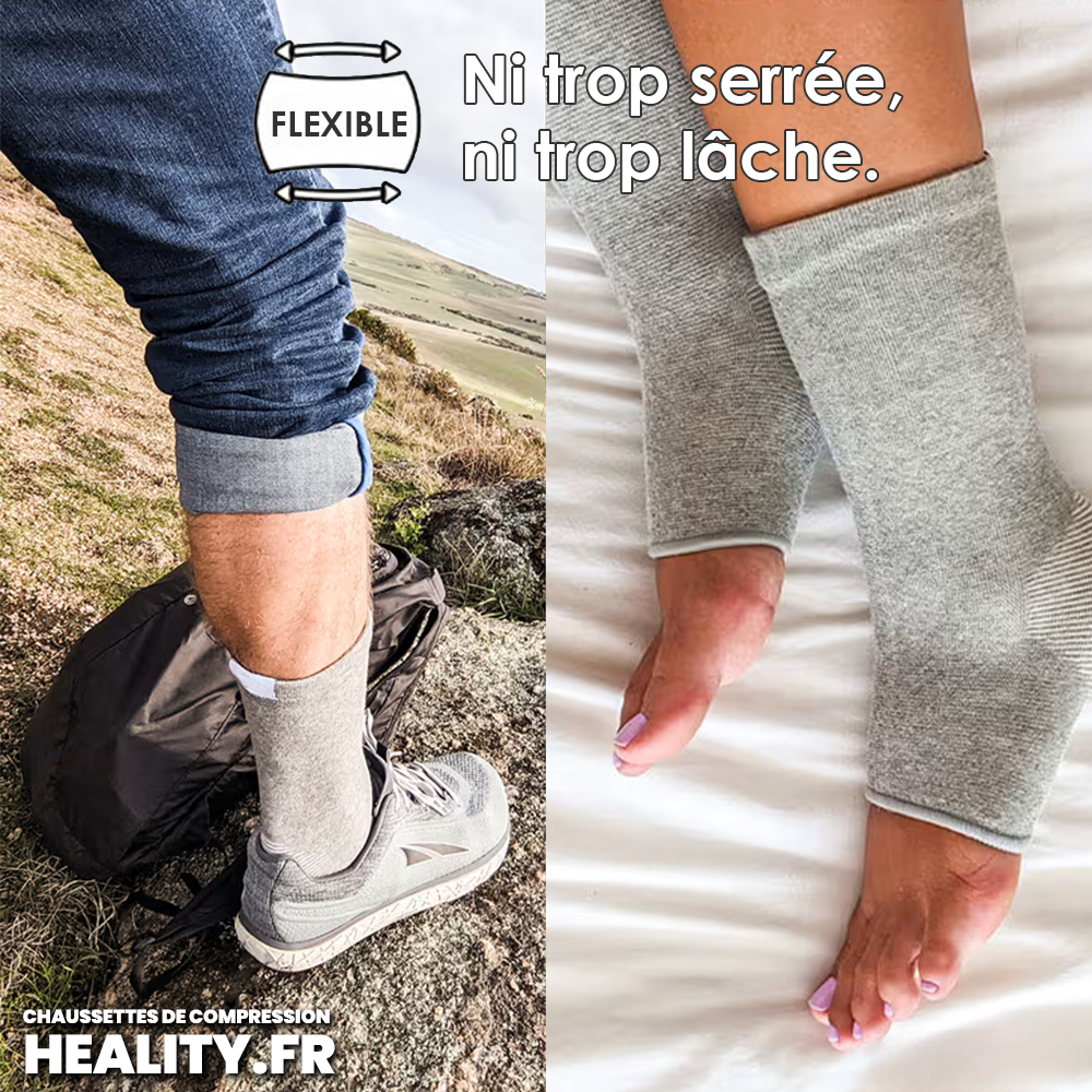 Chaussettes de Compression pour Pied Diabétique et Neuropathie